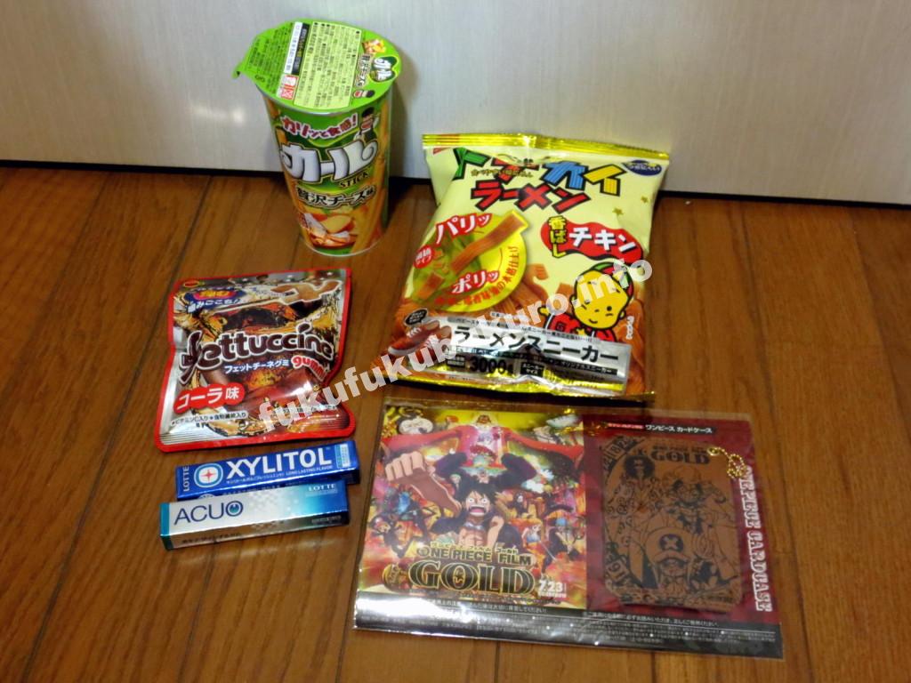 お菓子5点中身公開(セブンイレブン限定ワンピース菓子バッグ)